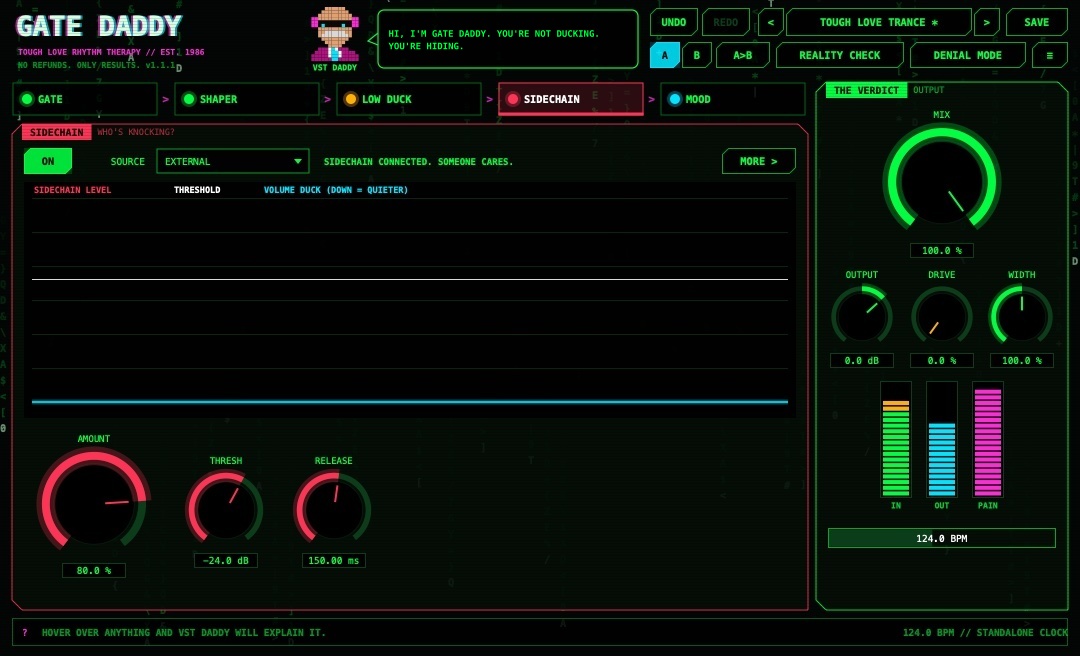 Gate Daddy sidechain tab