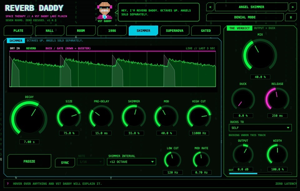 Reverb Daddy shimmer mode